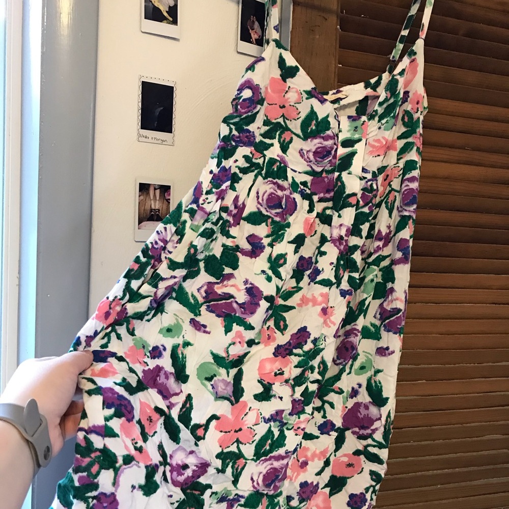 Multi colored floral mini dress